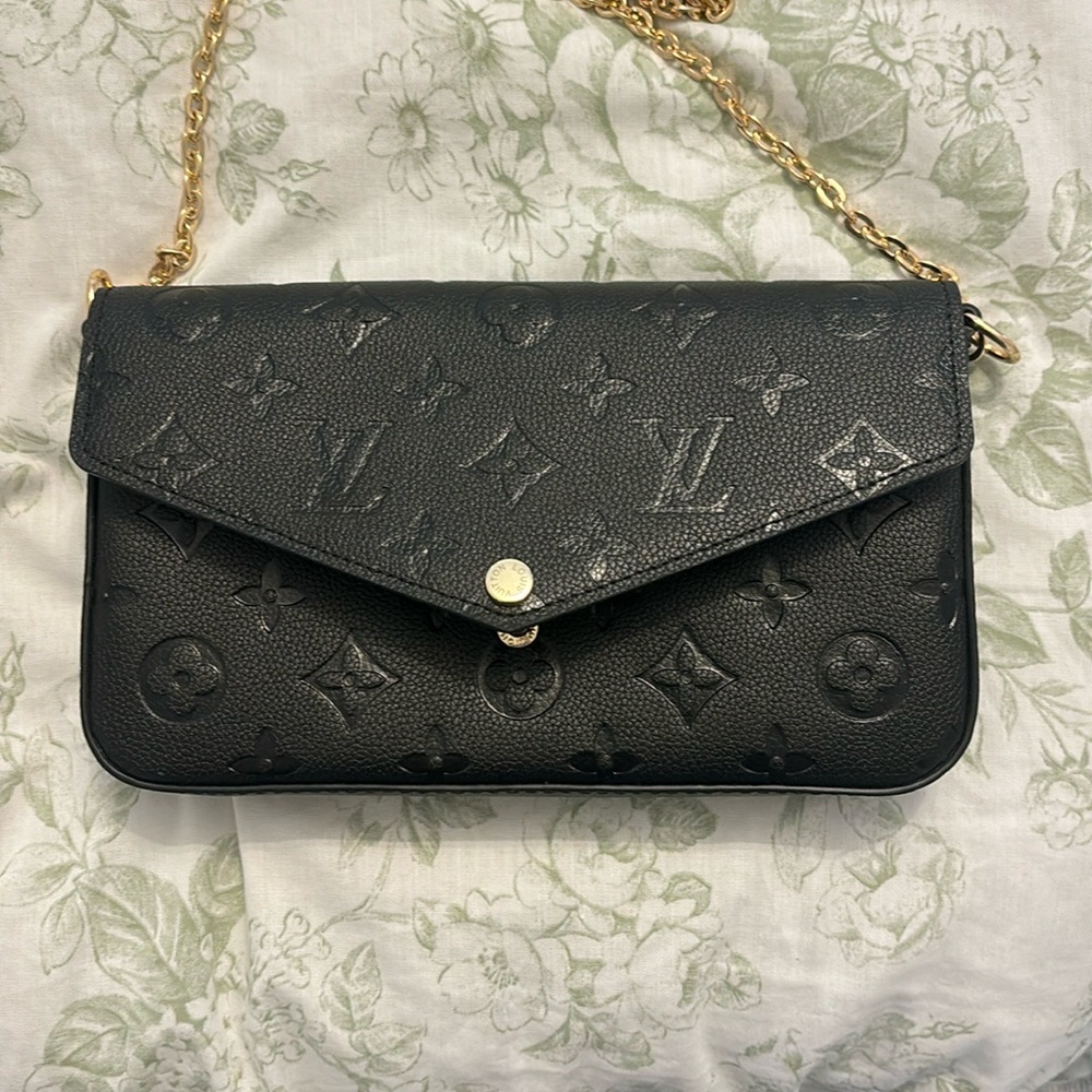 LV Black monogram crossbody pochette